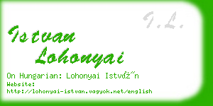 istvan lohonyai business card